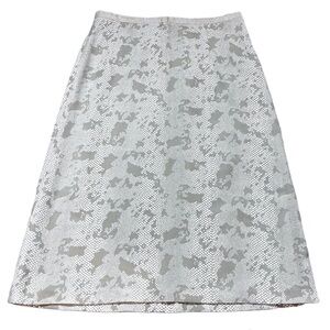 100% Silk LINDA ALLARD ELLEN TRACY Snake Print Skirt Size 6